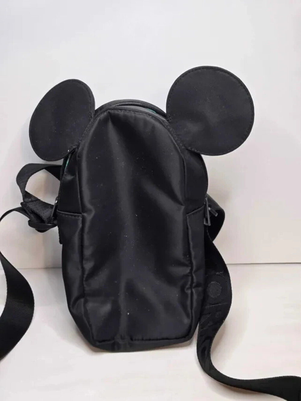 Holographic Mini Backpack Black Iridescent Bag w/ Ears Cute Small Crossbody - Picture 3 of 4